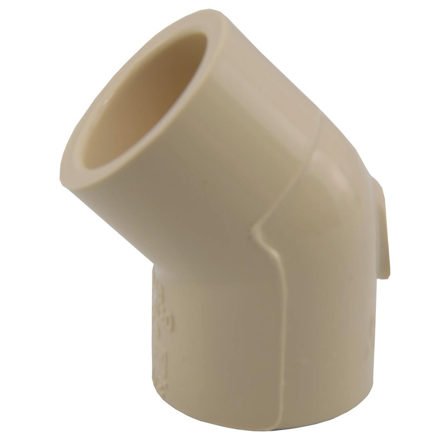 Charlotte Pipe 1/2 in. Socket X 1/2 in. D Socket CPVC 45 Degree Elbow 1 pk