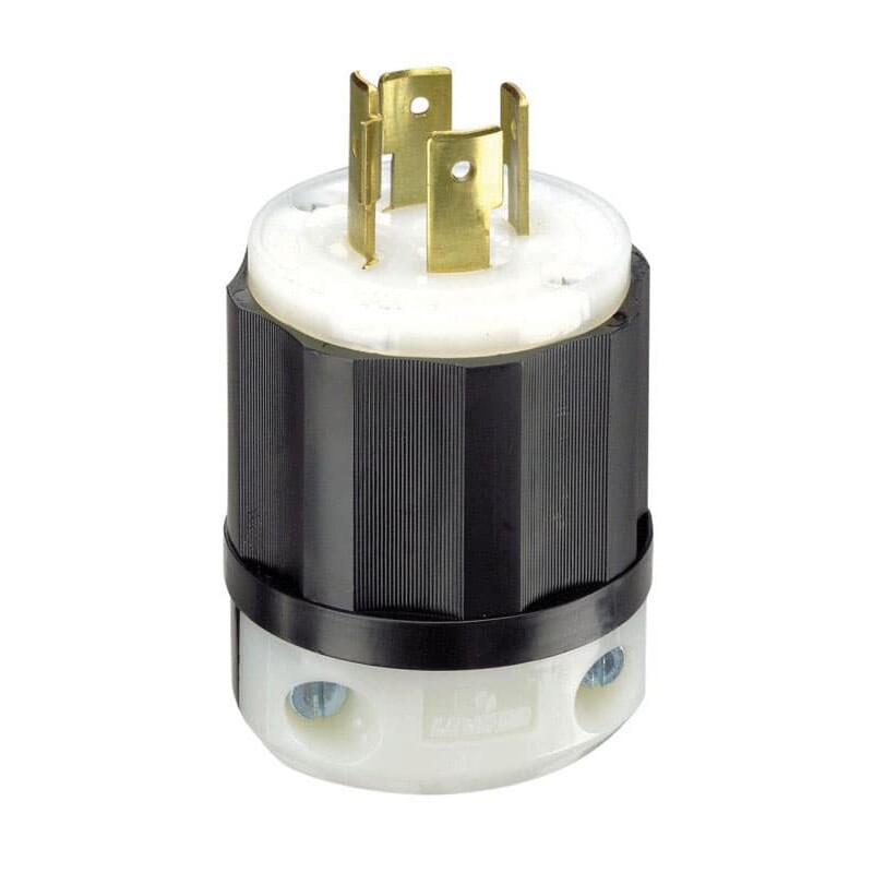 Leviton Industrial Nylon Grounding Locking Plug L14-20P 18-10 AWG 3 Pole 4 Wire
