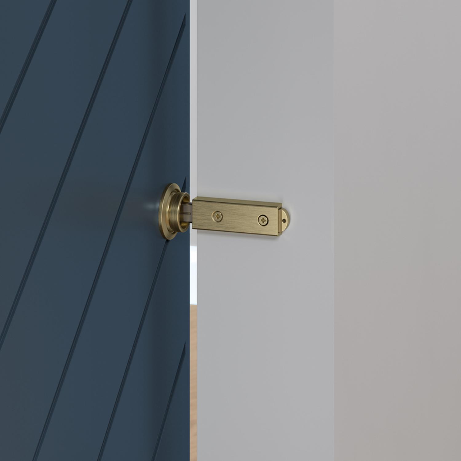 National Hardware Brushed Steel/Zinc Sliding Door Lock