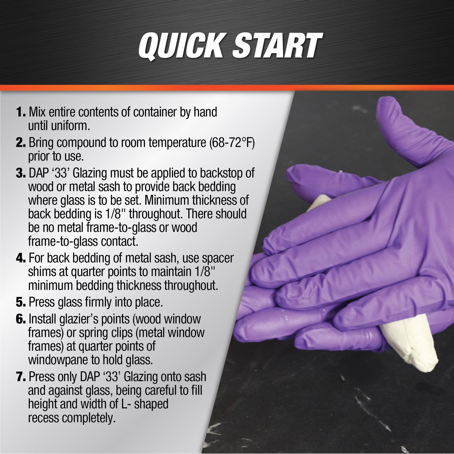 DAP White Glazing Compound 1 qt