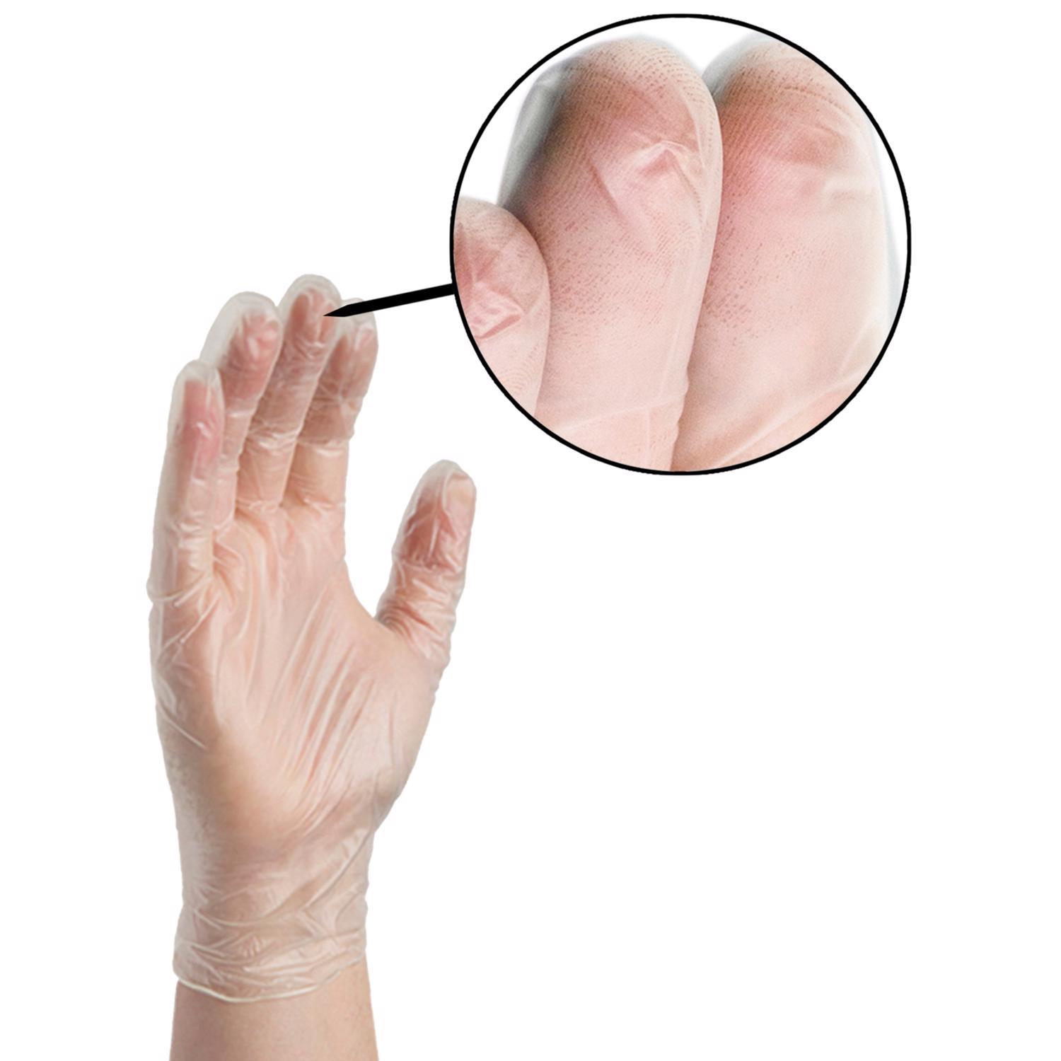 AMMEX Gloveworks Vinyl Disposable Gloves Large Clear Powder Free 100 pk