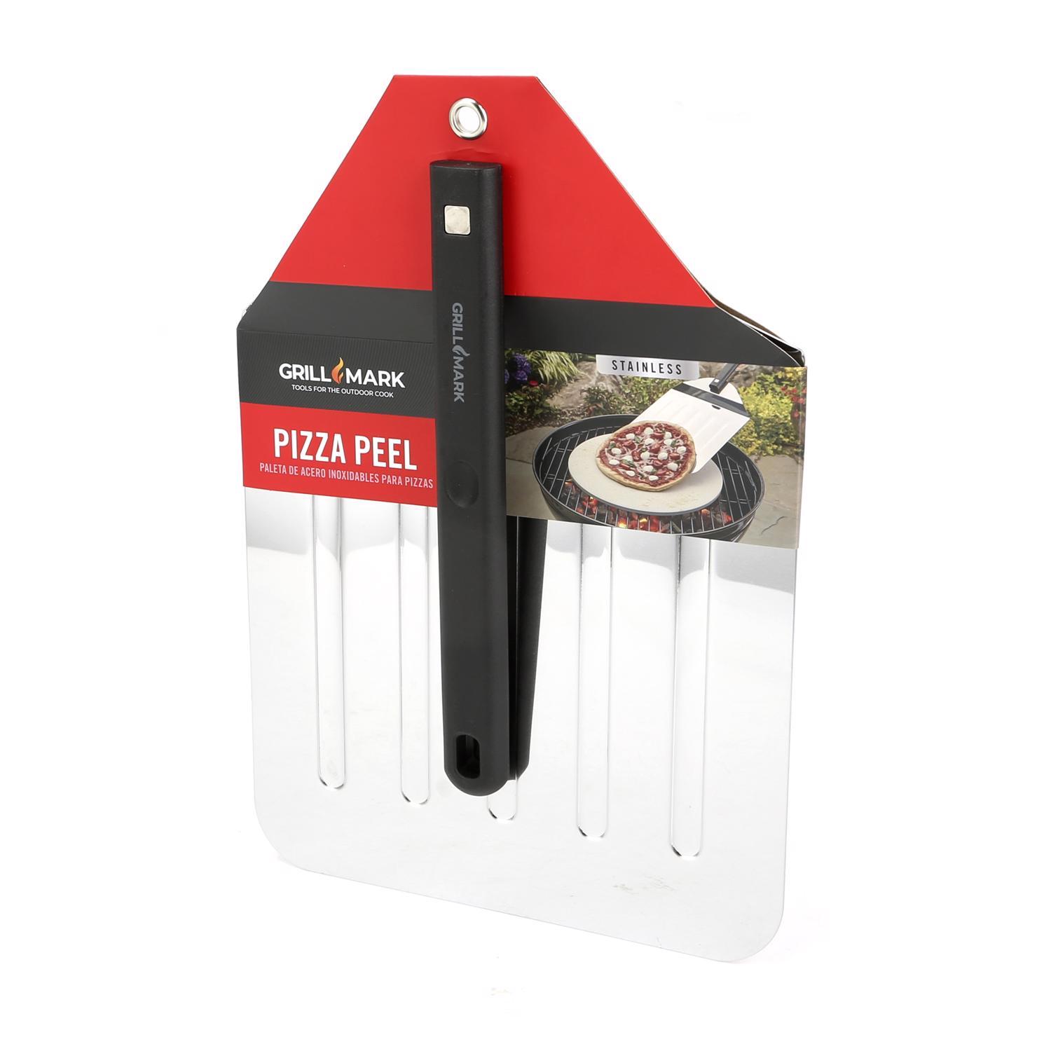 Grill Mark Stainless Steel Black/Silver Pizza Peel 1 pk
