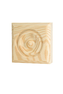 Alexandria Moulding Casing Trim Block Oak 3-3/4in. H x 3-3/4in. W x 1in. D