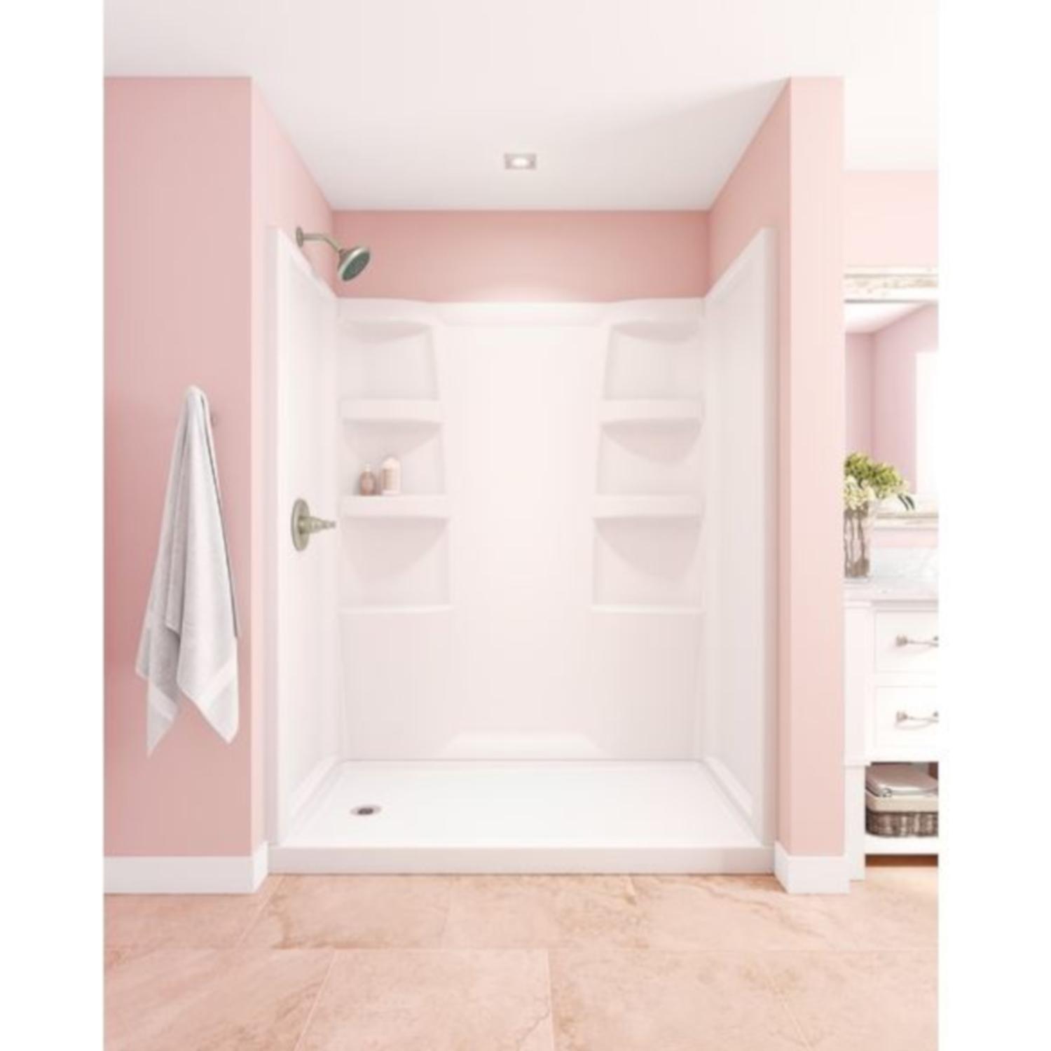 Delta Hycroft 4.5 in. H X 32 in. W X 60 in. L White Shower Base