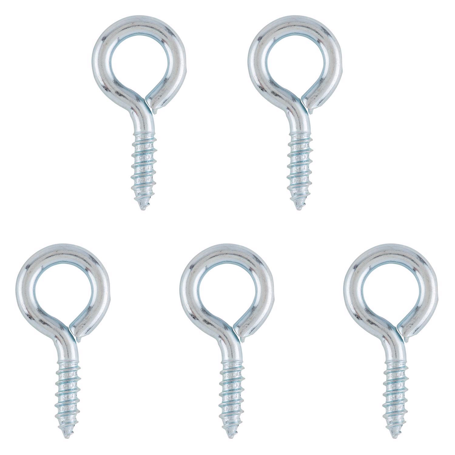 Ace 1/4 in. D X 1-13/16 in. L Zinc-Plated Steel Screw Eye 80 lb. cap. 5 pk