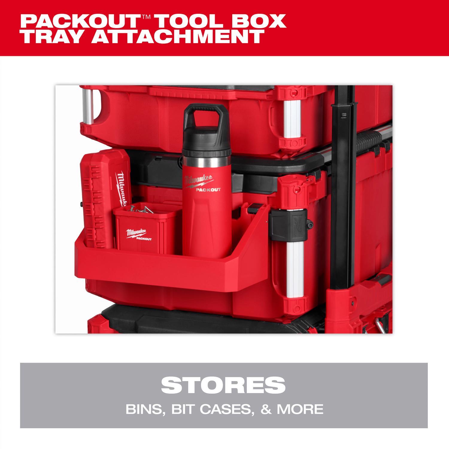 Milwaukee Packout 3.3 in. W X 5.2 in. H Tool Box Attachment Tool Tray Black/Red