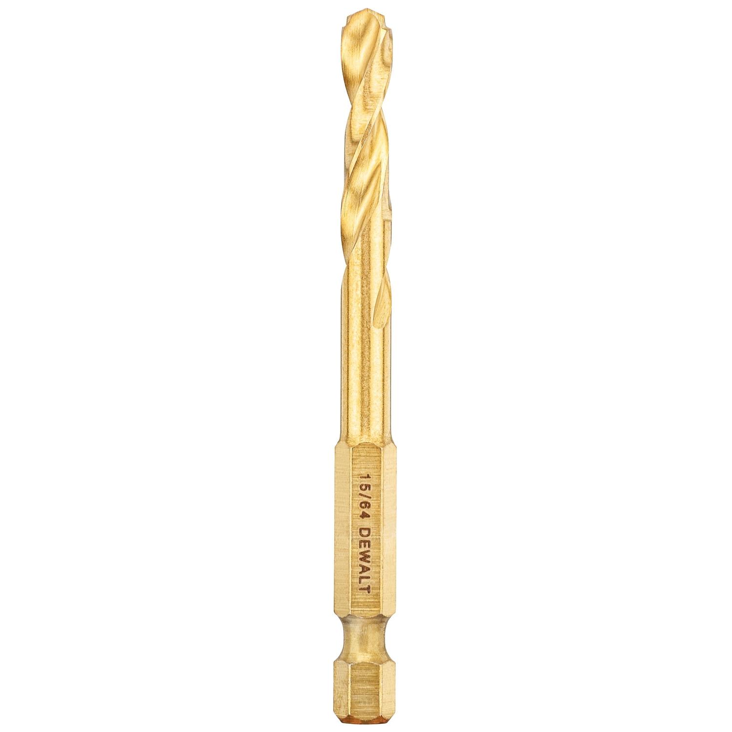 DeWalt Impact Ready 15/64 in. X 3-7/64 in. L High Speed Steel Drill Bit Quick-Change Hex Shank 1 pc