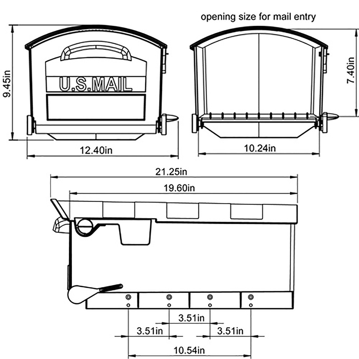 Gibraltar Mailbox Parts Replacement Mailbox Flag For Rubbermaid & Gibraltar Mailboxes - Snap-In Installation No Tools 3/8 Inch Hole Flag