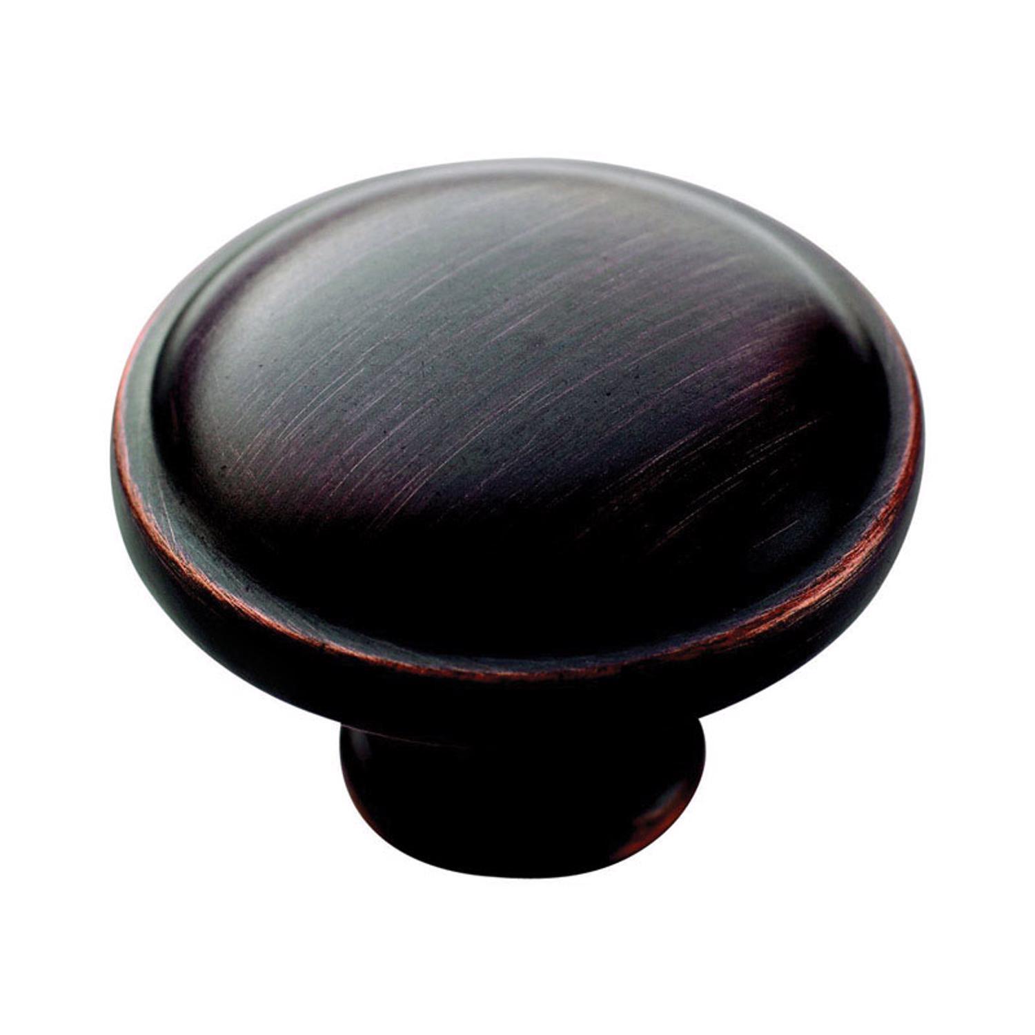 Amerock Allison Round Cabinet Knob 1-1/4 in. D 15/16 in. Oil Rubbed Bronze 1 pk