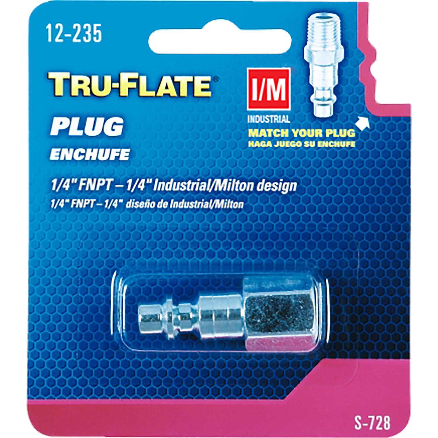 Tru-Flate Steel Air Plug 1/4 in. Female 1 pc