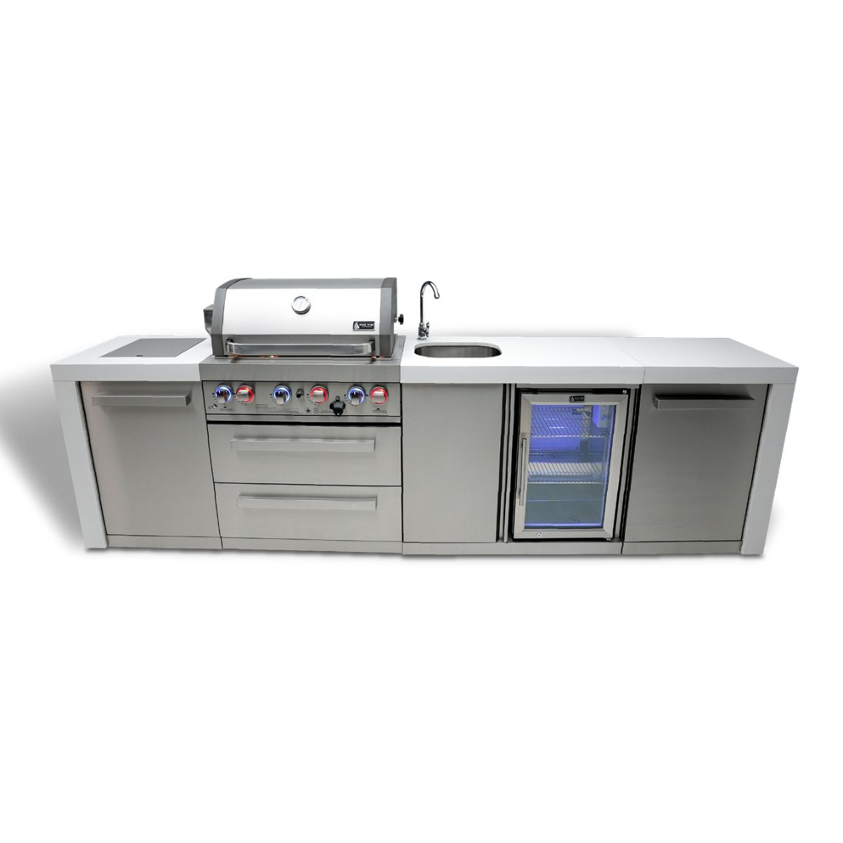 Mont Alpi 4-Burner Deluxe island with beverage center MAI400-DBEV