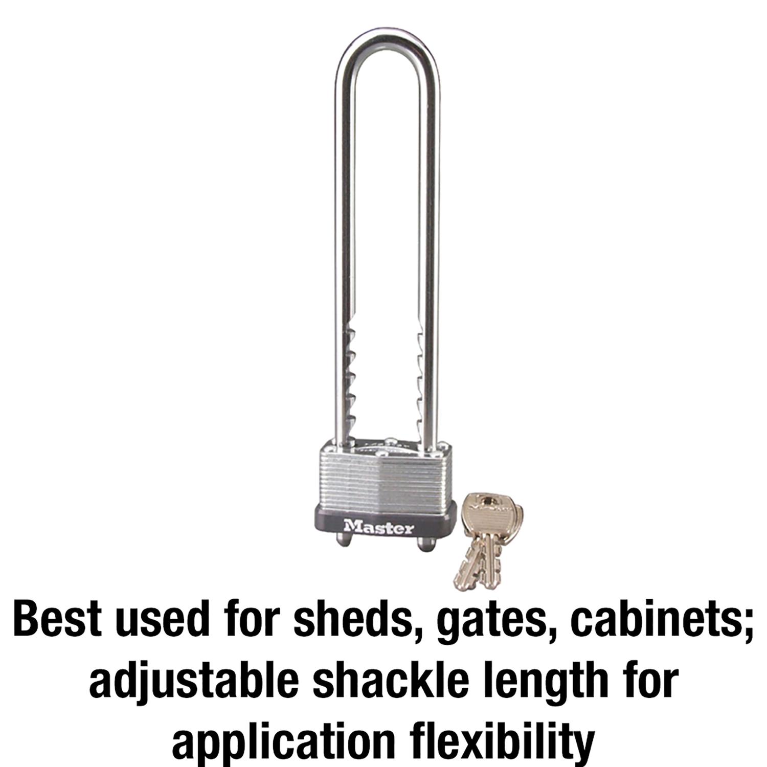 Master Lock 1-3/4 in. W Steel Warded Locking Warded Padlock