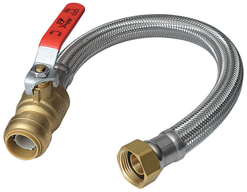 SharkBite 3/4 in. Push Fit X 3/4 in. D FIP 18 in. Stainless Steel Supply Line