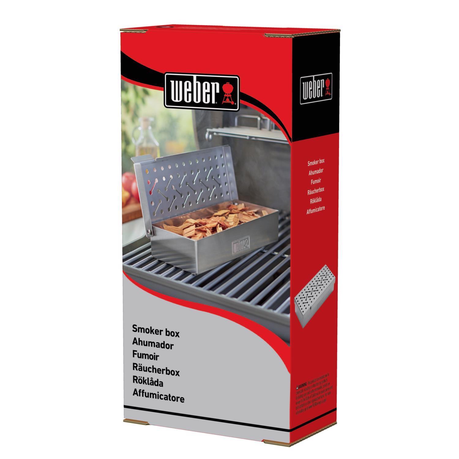 Weber Stainless Steel Pellet Smoker Box 9.7 in. L X 4.7 in. W For Weber Q 200/2000 Series