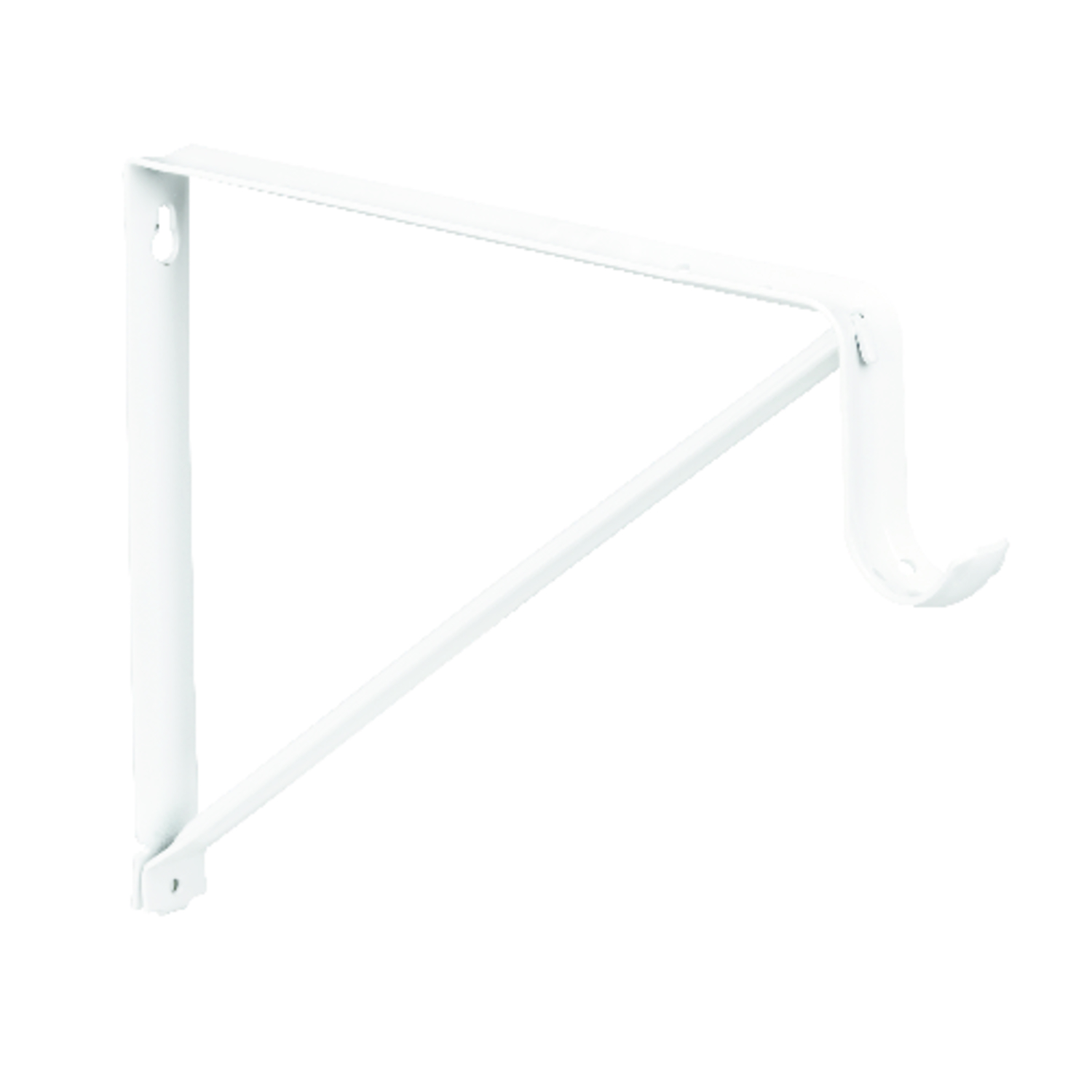 Knape & Vogt John Sterling White Steel Shelf/Rod Bracket 12 Ga. 13 in. L 250 lb
