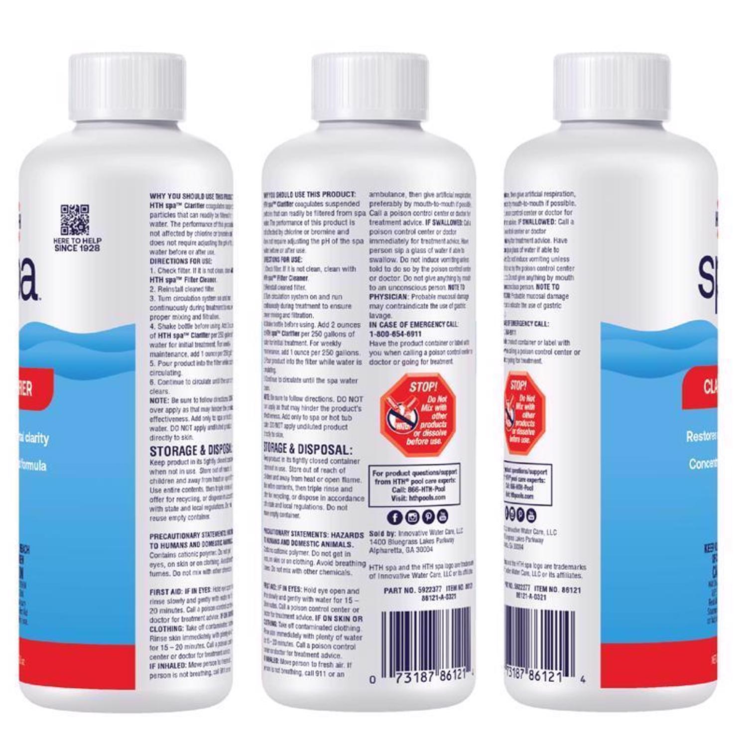 HTH Spa Liquid Clarifier 16 oz
