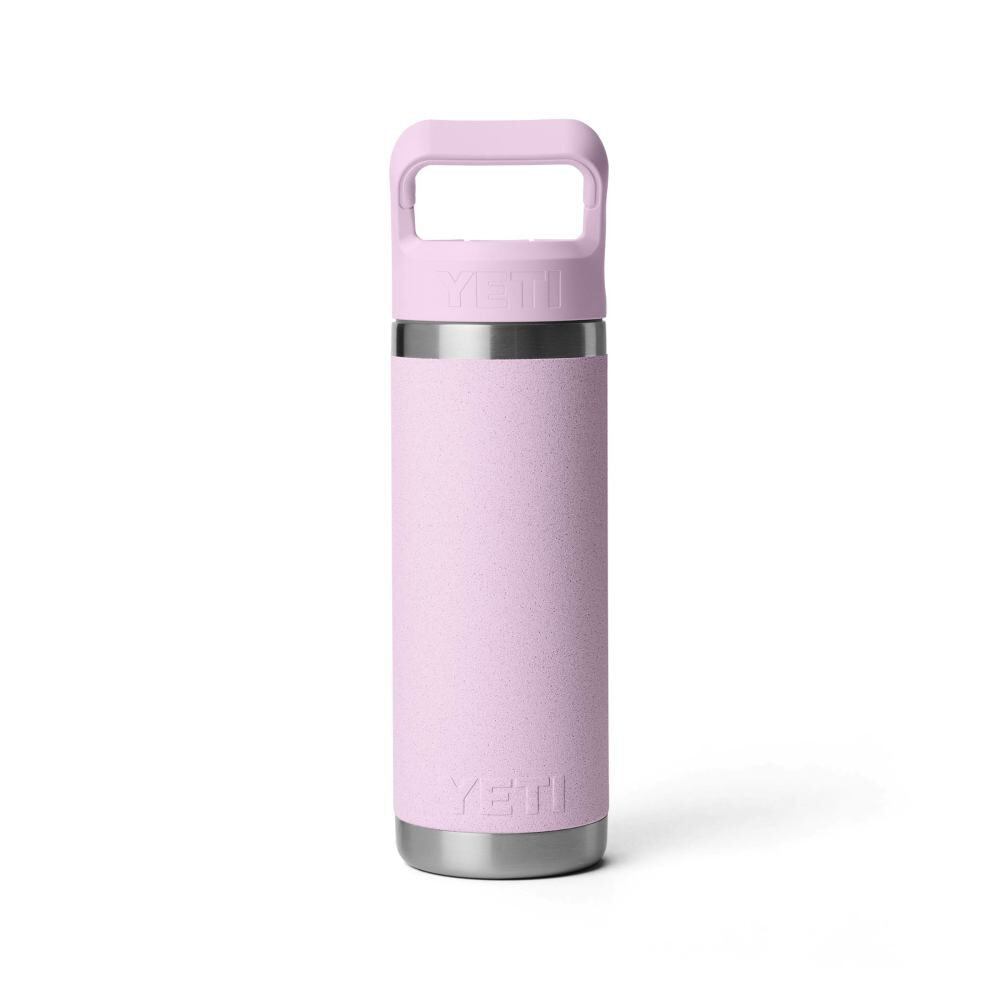 YETI Rambler 18 oz Cherry Blossom Bottle with Straw Cap
