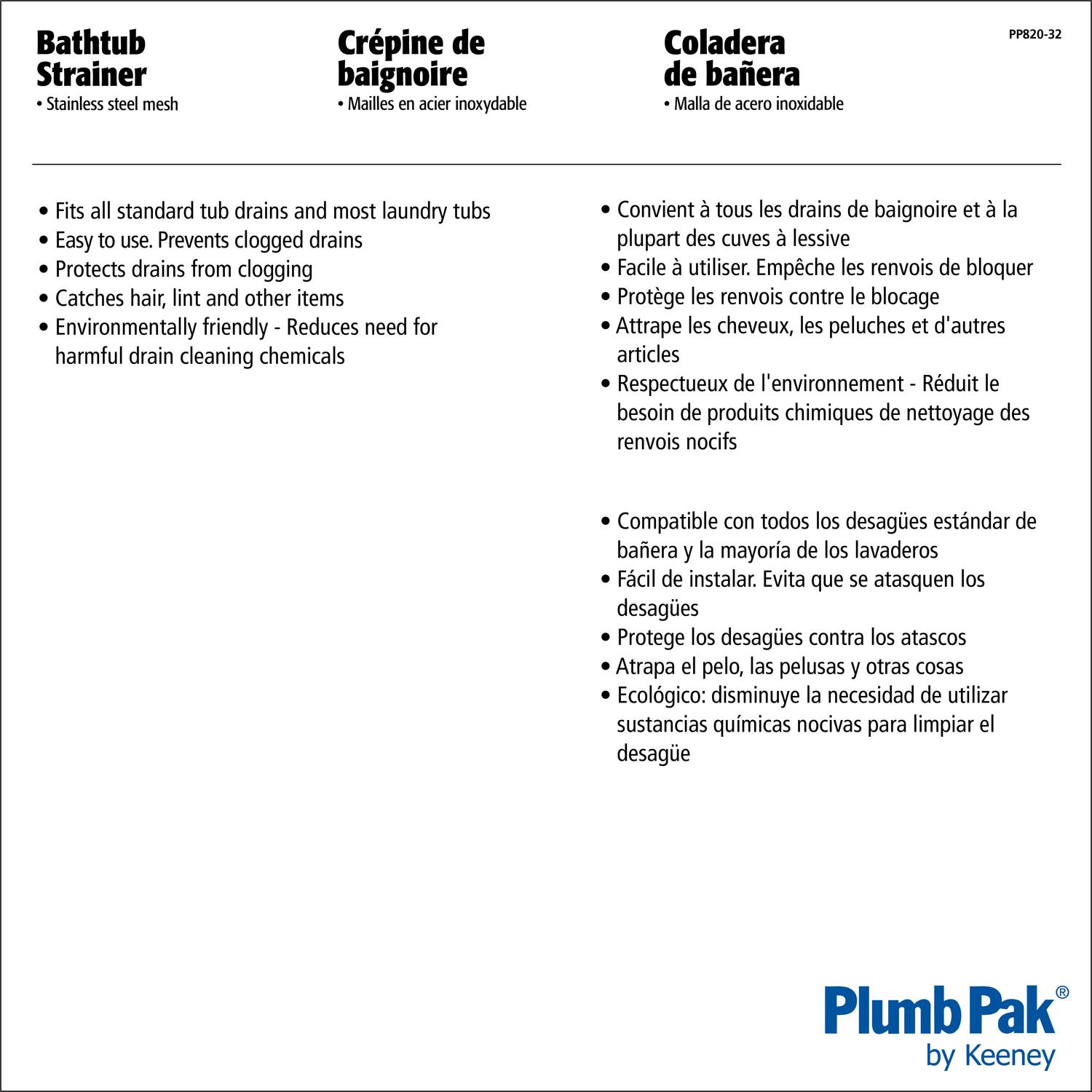 Ace 2 in. D Stainless Steel Stainless Steel Mesh Strainer