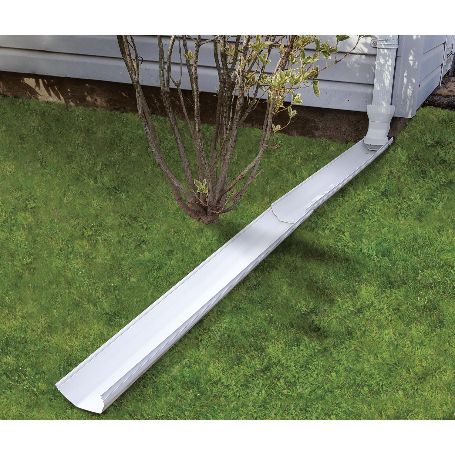 Frost King Tilt N' Drain 2 in. H X 5.5 in. W X 6 ft. L White Vinyl Downspout Extension