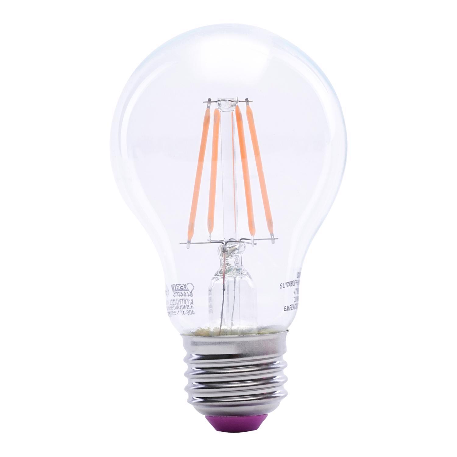 Feit A19 E26 (Medium) Filament LED Bulb Pink 30 Watt Equivalence 1 pk