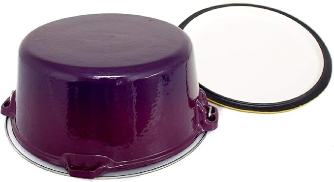 Cajun Classic 6 Qt Purple & Gold Enameled Cast Iron Dutch Oven
