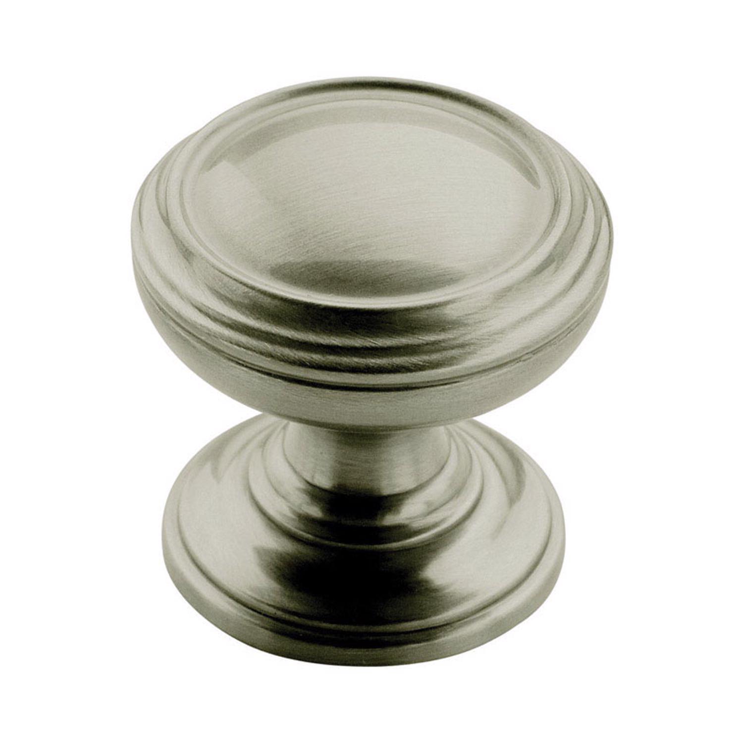 Amerock Revitalize Round Cabinet Knob 1-1/4 in. D 1-1/4 in. Satin Nickel 1 pk