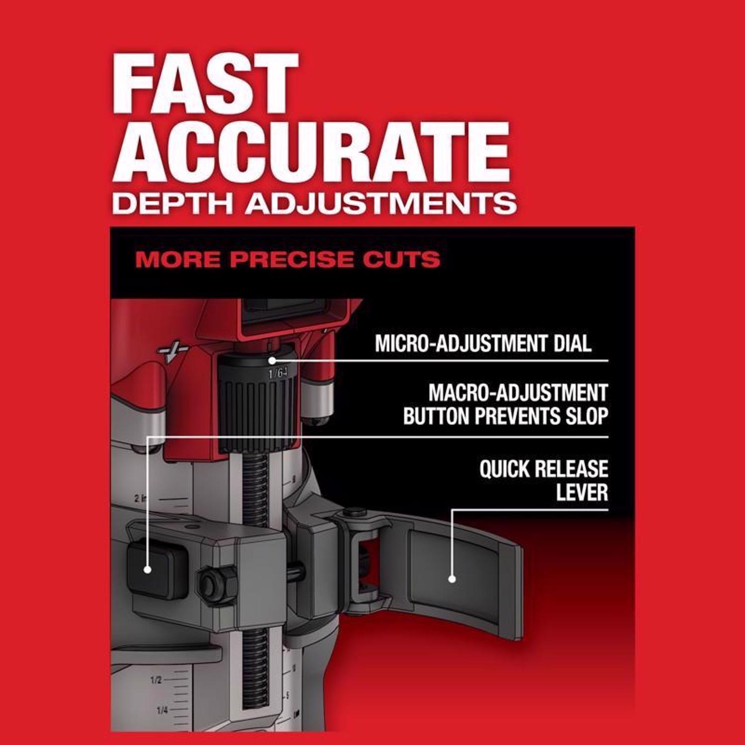 Milwaukee M18 FUEL 1.25 HP Cordless Compact Router Tool Only