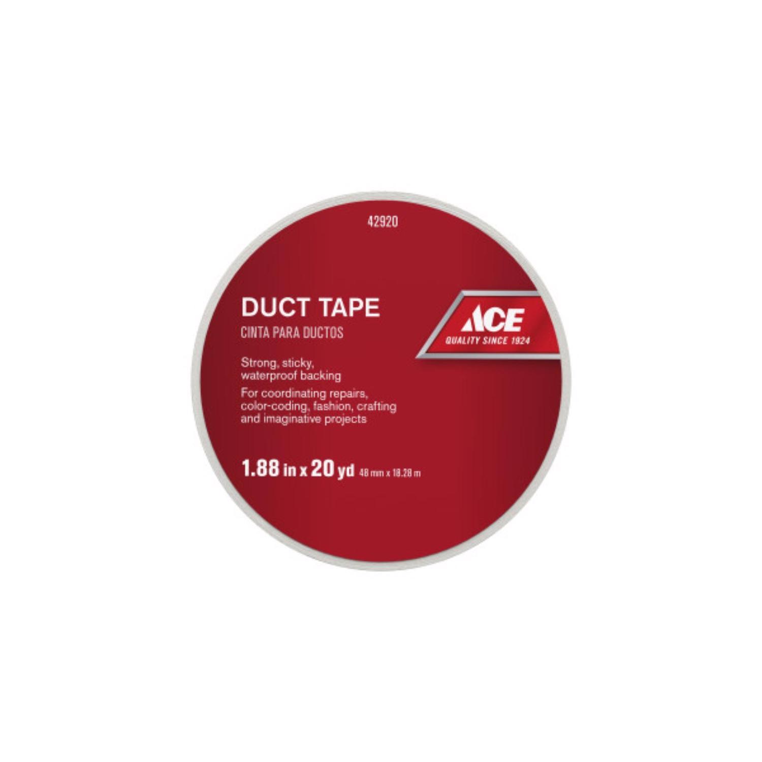 Ace 1.88 in. W X 20 yd L White Solid Duct Tape
