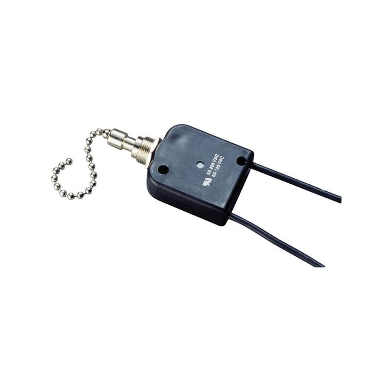 Gardner Bender 6 amps Pull Chain Switch Black/Silver 1 pk
