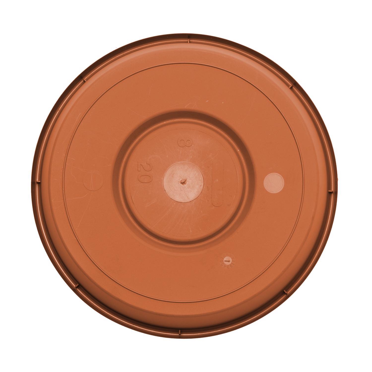 Bloem Terra 0.7 in. H X 3.75 in. D Resin Traditional Plant Saucer Terra Cotta