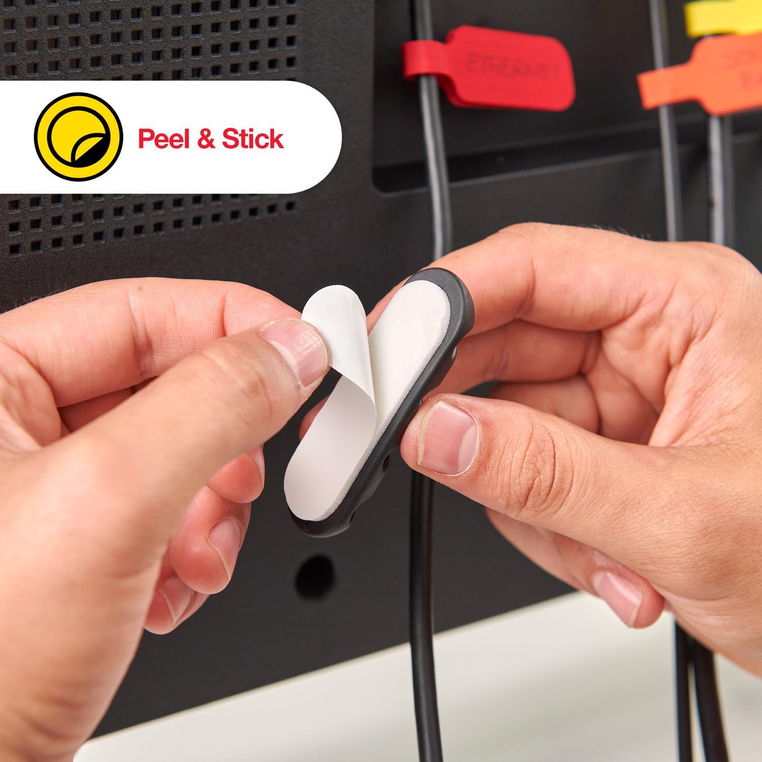 Wrap-It Cable Clips 1 in. L Black Silicone Cable Clip