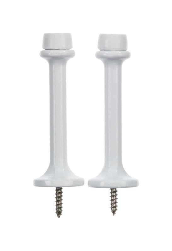 Ace 3 in. W Metal White Rigid Door Stop Mounts to door and wall 1/8 in.