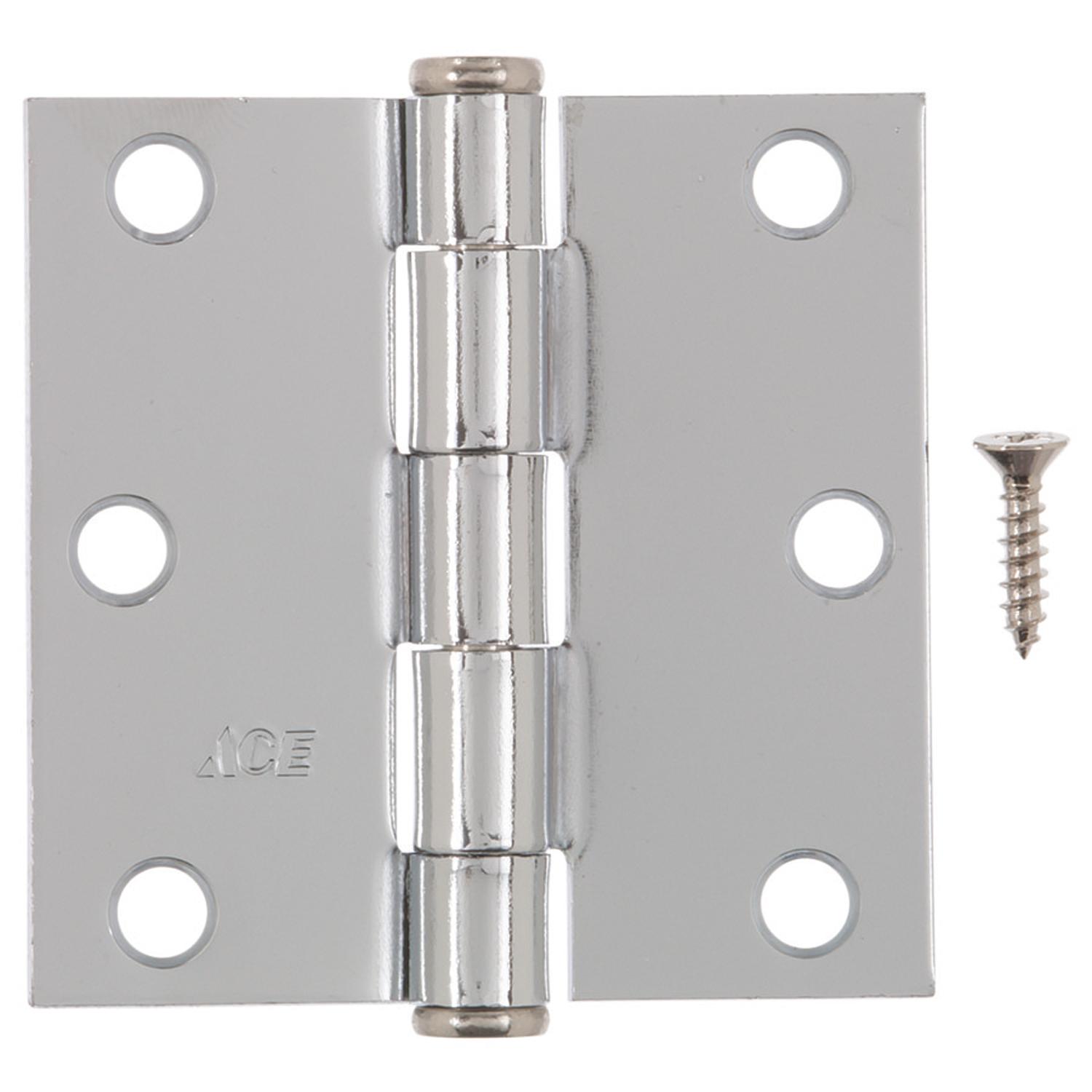 Ace 3 in. L Chrome Residential Door Hinge 1 pk