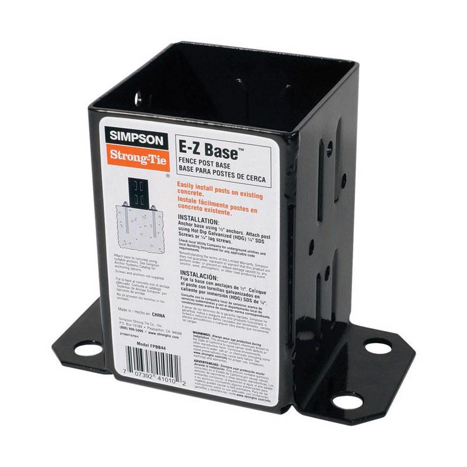 Simpson Strong-Tie 5.6 in. H X 3.83 in. W 12 Ga. Steel Ez Base