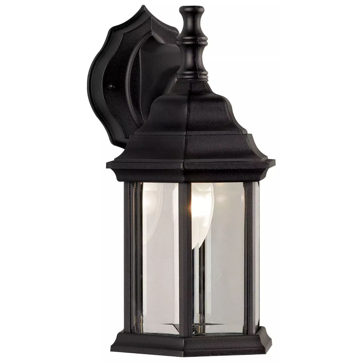 Outdoor Lantern Light 6.25 in. Black Downlight