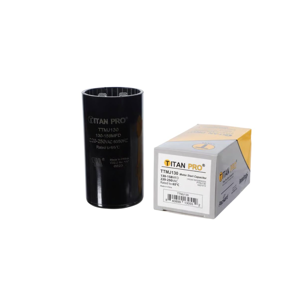 Titan Pro 130-158 MFD 250 V Round Start Capacitor