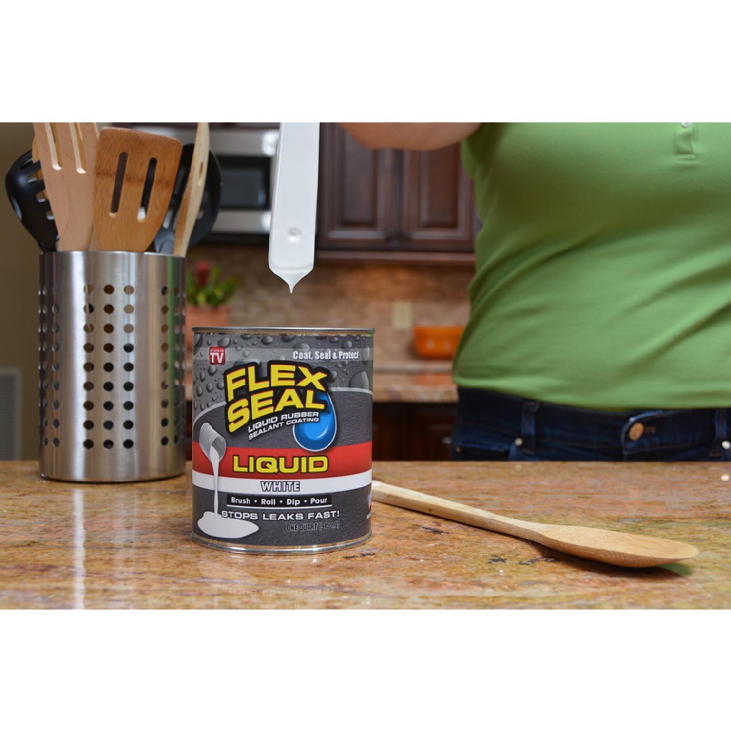 Flex Seal Family of Products Flex Seal White Liquid Rubber Sealant Coating 1 gal
