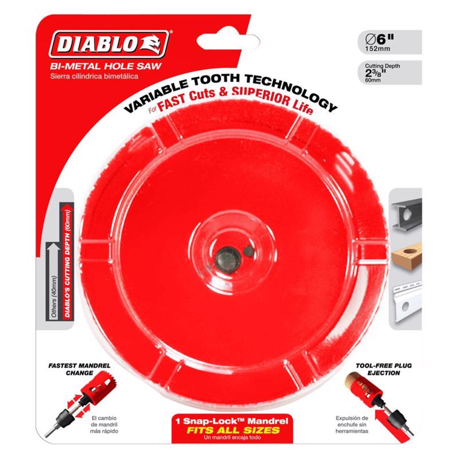 Diablo Snap-Lock Plus 5 in. Bi-Metal Hole Saw 1 pc