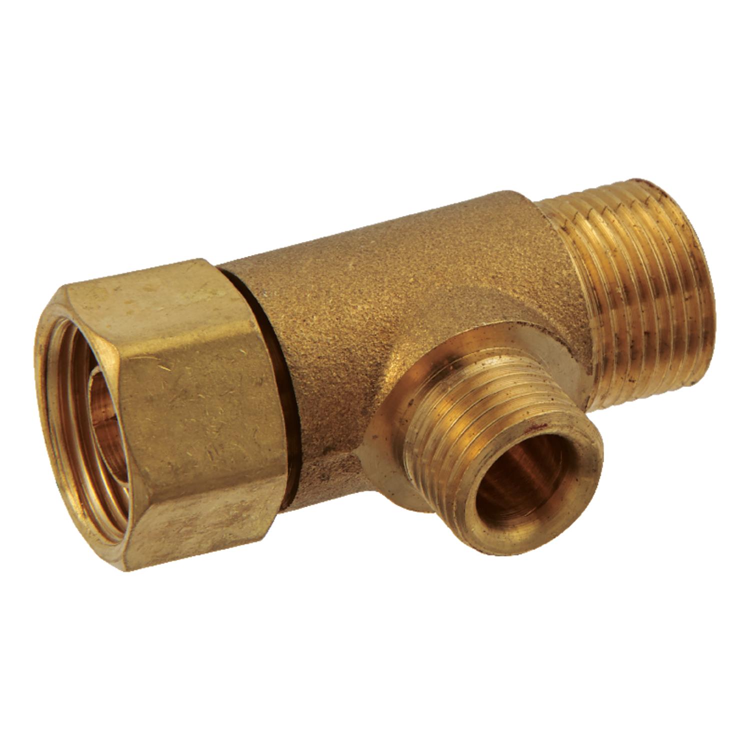 Ace Add A Tee 3/8 in. Female Compression Swivel 1/4 in. D Male Compression Brass Adapter