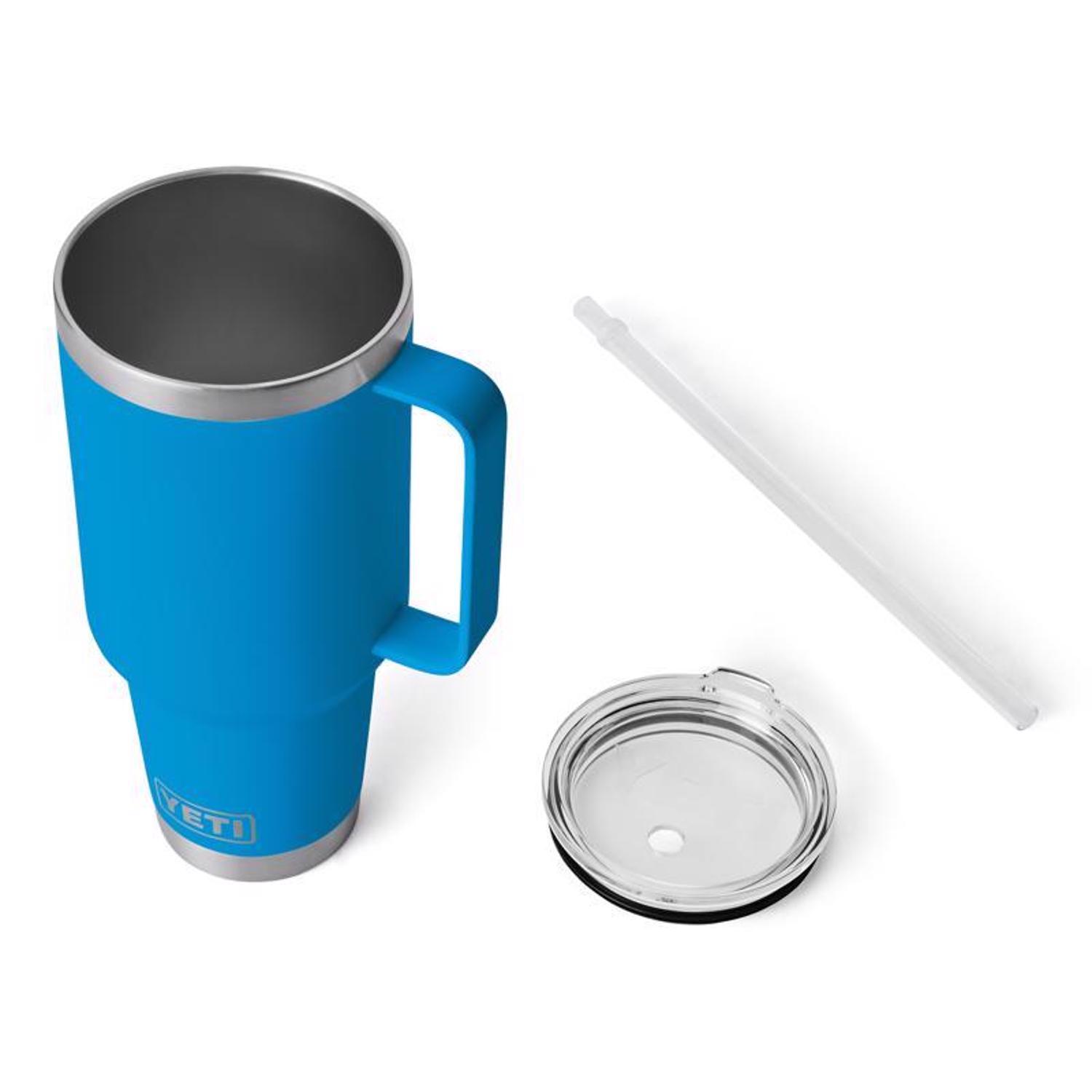 YETI Rambler 42 oz Big Wave Blue BPA Free Straw Mug