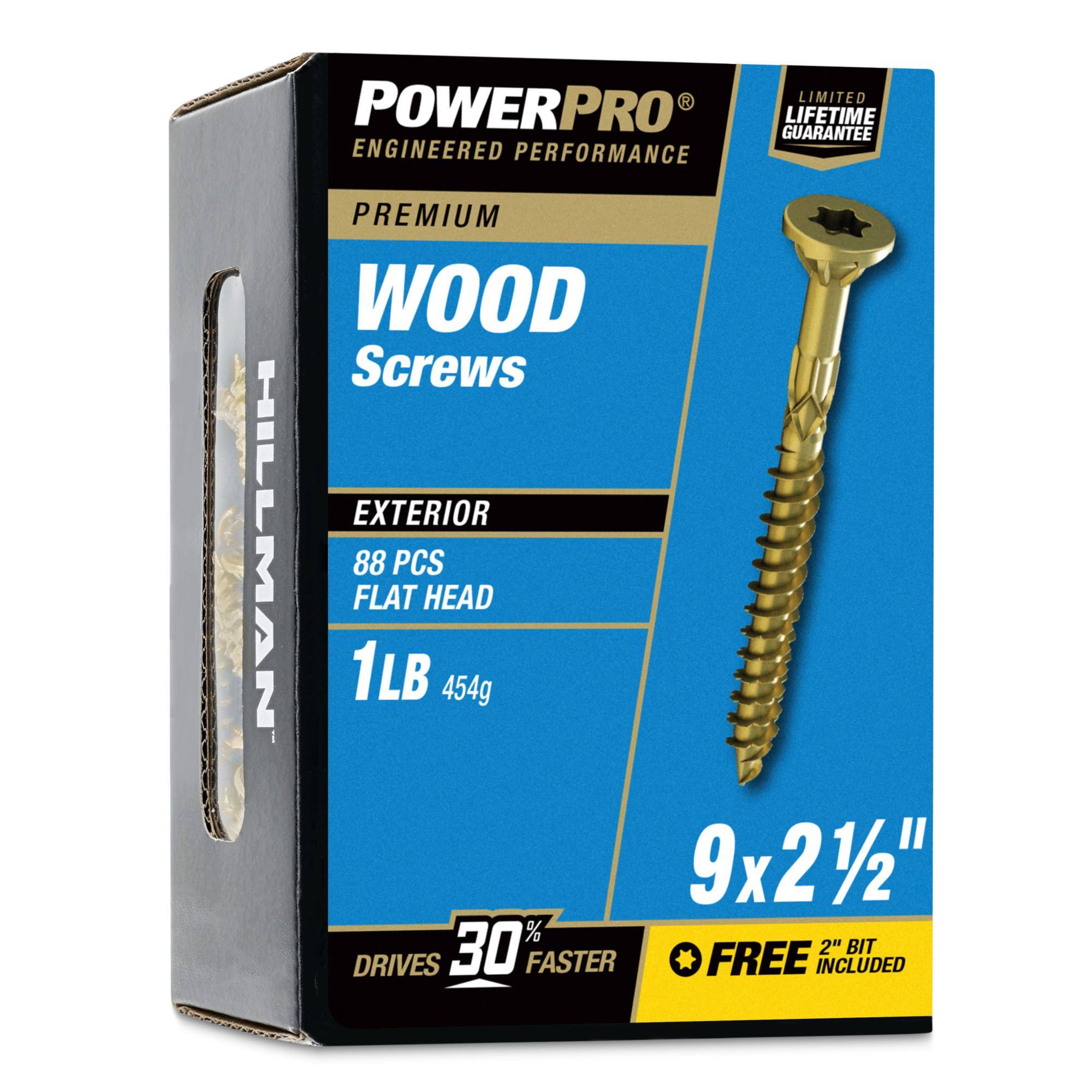 Power Pro Premium Exterior Wood Screws (#9 x 2-1/2 in.) - 88 pc