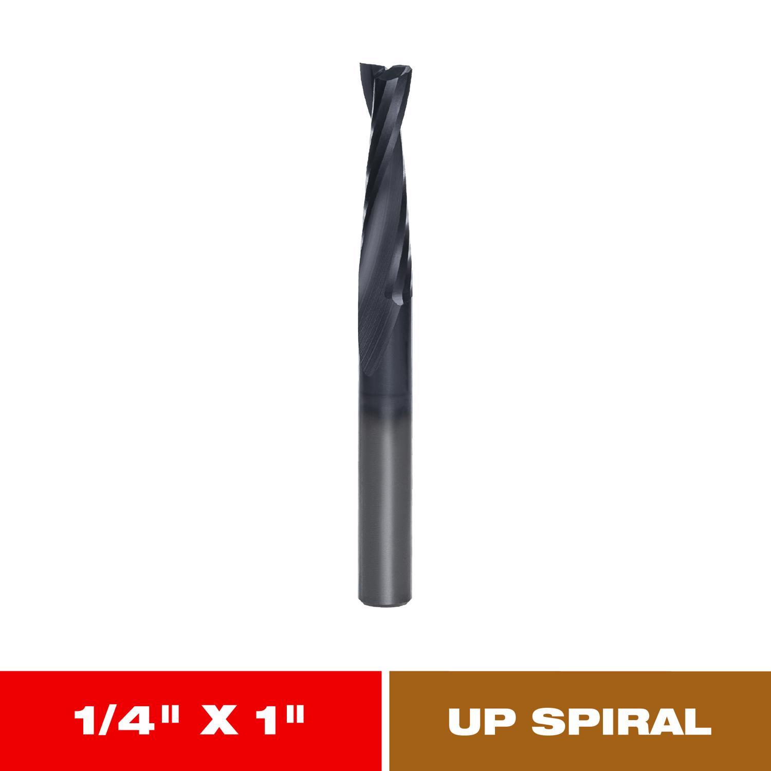 Diablo 1/4 in. D X 2-1/2 in. L Carbide Up Spiral Bit