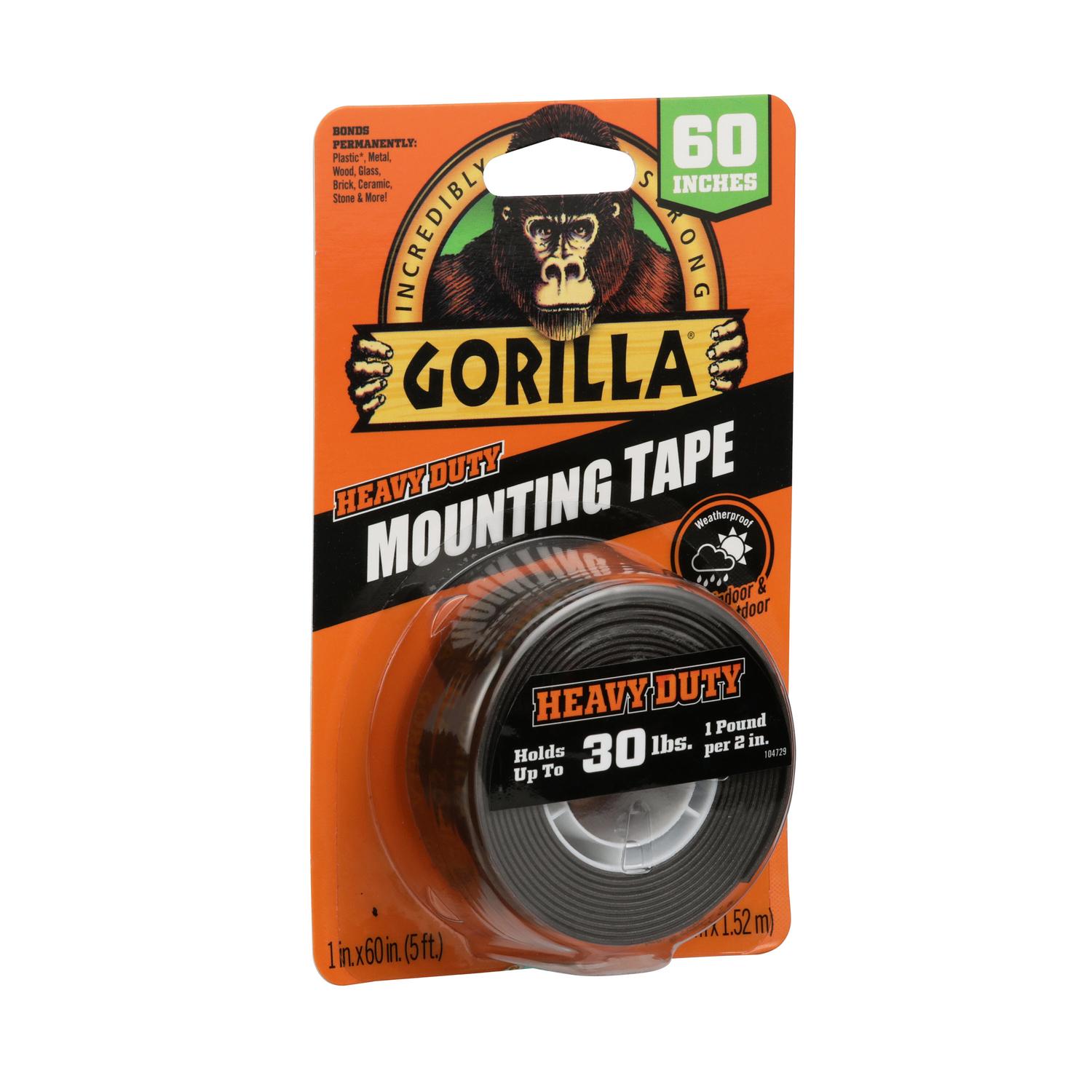 Gorilla 60 in. L X 1 in. W Double-Sided Mounting Tape