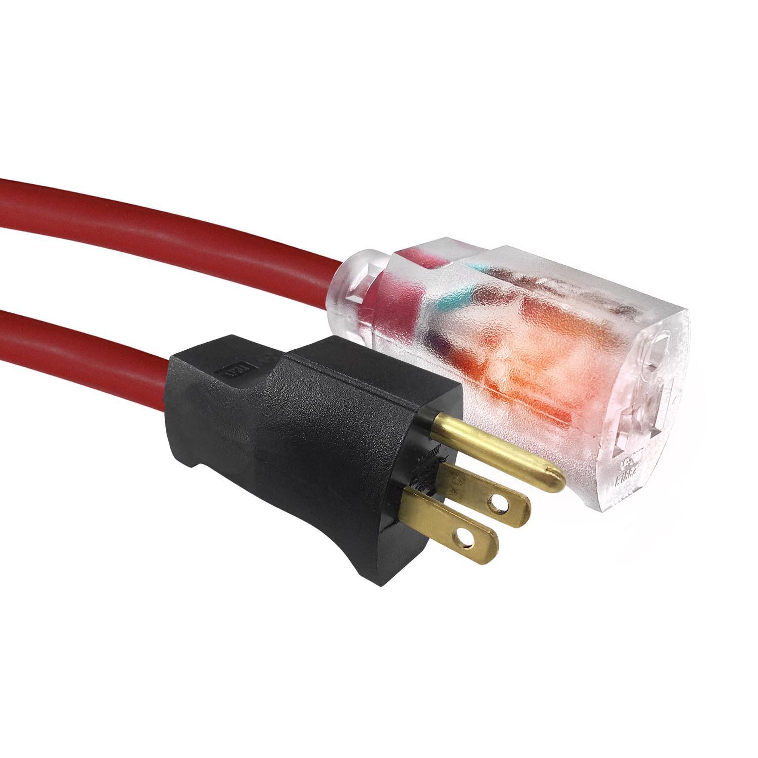 Ace Indoor or Outdoor 50 ft. L Red Extension Cord 14/3 SJTW