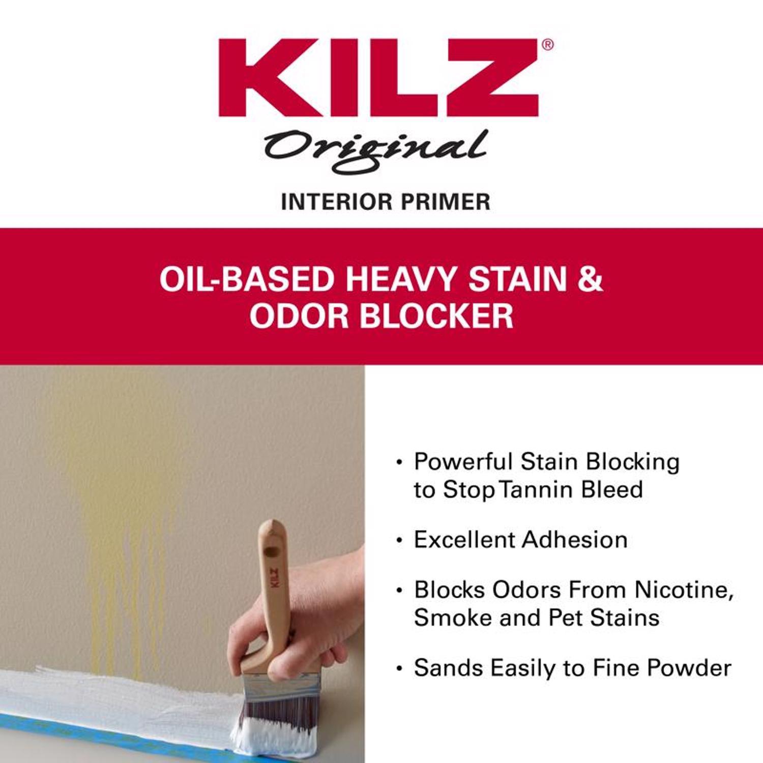 KILZ Original White Flat Oil-Based Alkyd Oil Primer 1 gal
