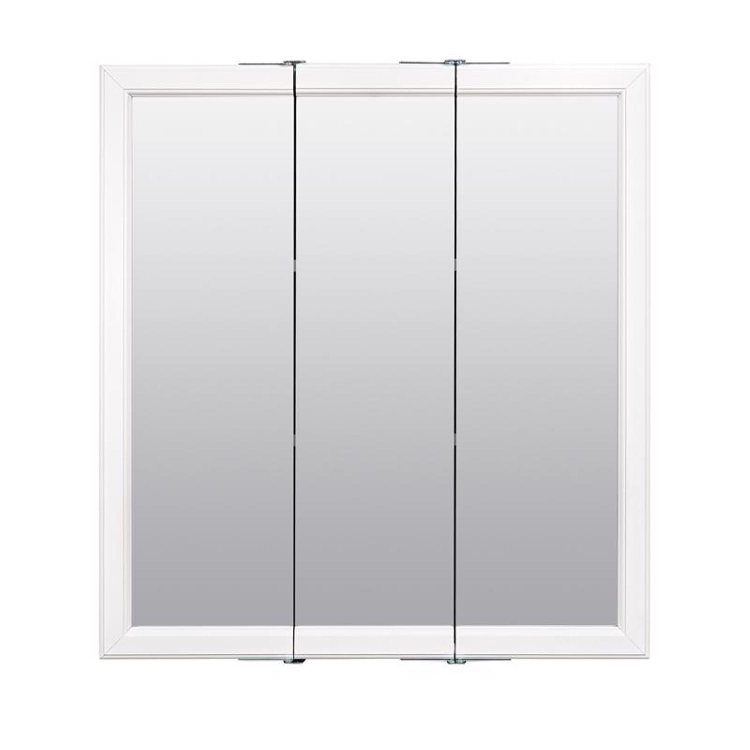 Zenna Home 26 in. H X 24 in. W X 4.5 in. D Rectangle Tri-View Medicine Cabinet
