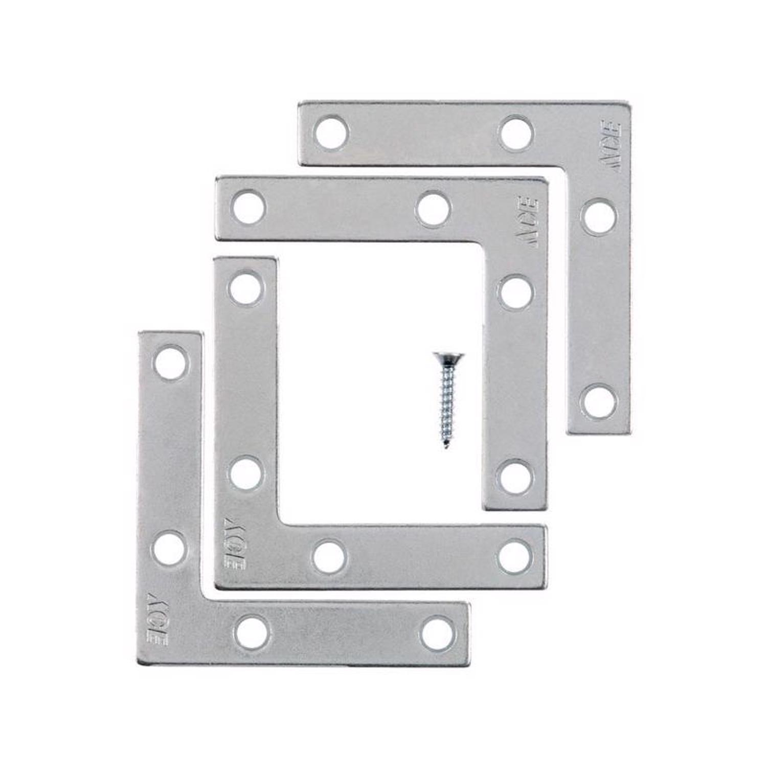 Ace 2-1/2 in. H X 3.75 in. W X 2-1/2 in. D Zinc Flat Corner Brace