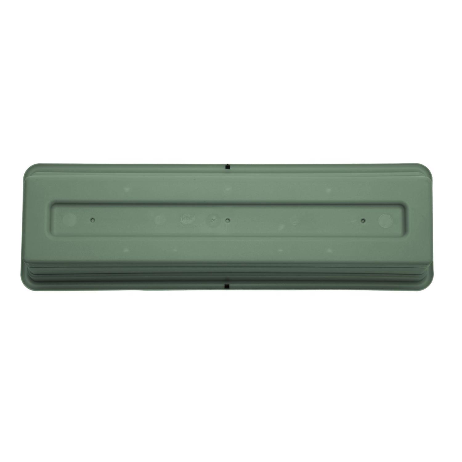 Bloem Dura Cotta 5.75 in. H X 24 in. W X 7.5 in. D Plastic Window Box Basil