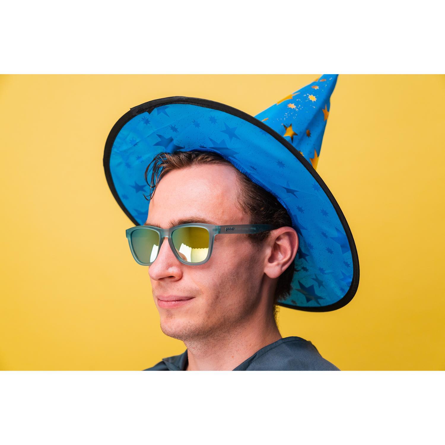 goodr OG - Sunbathing With Wizards Sunglasses Unisex Blue Frame Yellow Lens