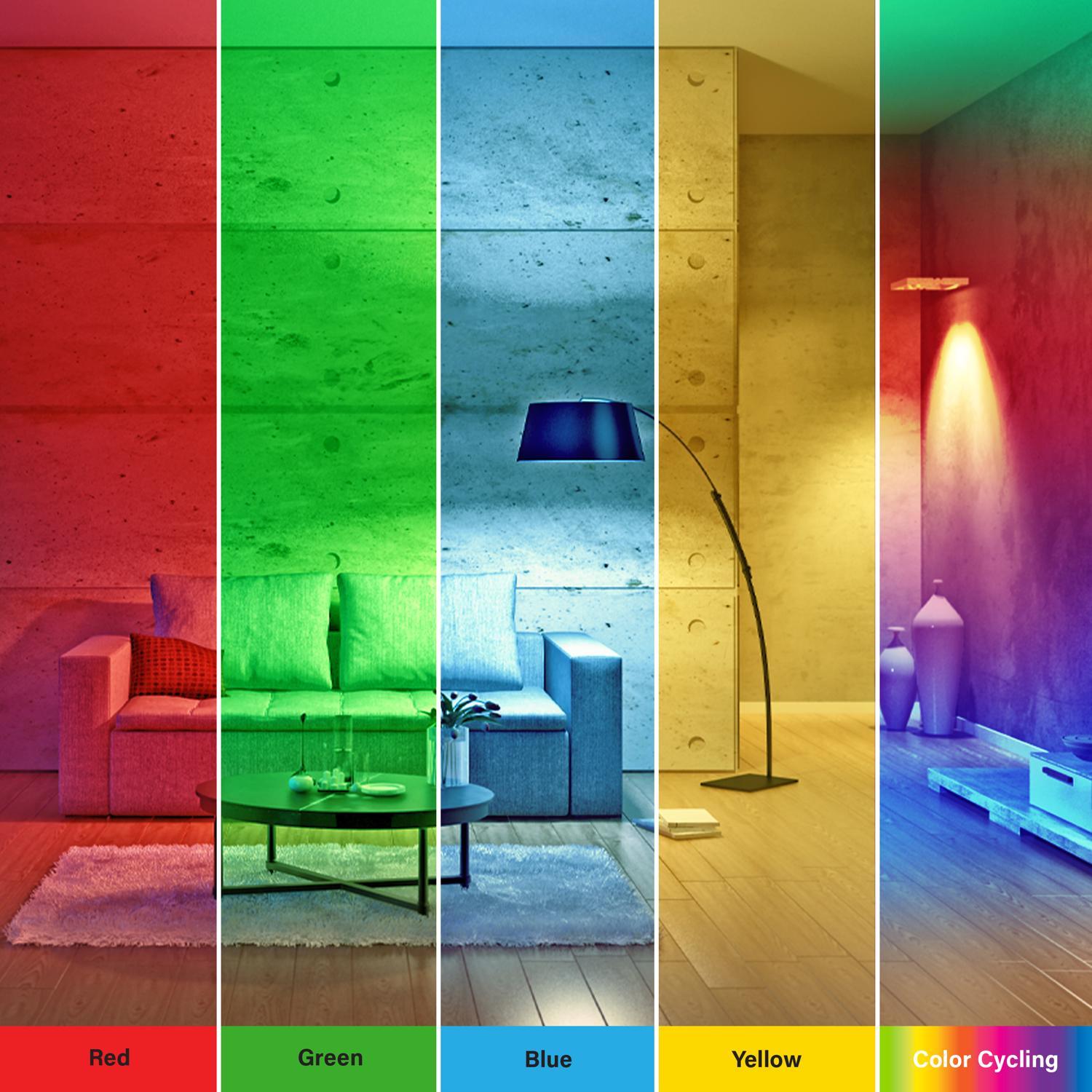 Feit A19 E26 (Medium) Smart-Enabled Party Bulb Color Changing 4.5 Watt Equivalence 1 pk